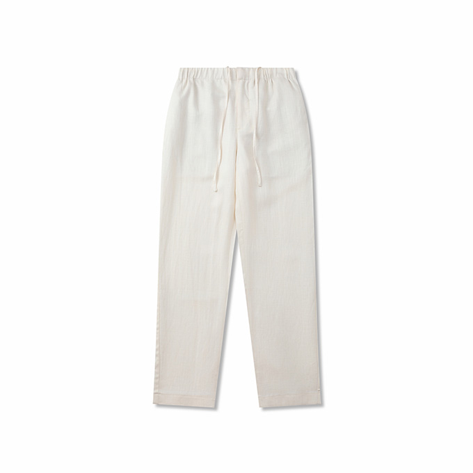loro piana 26ss lardini linen straight leg cargo trousers